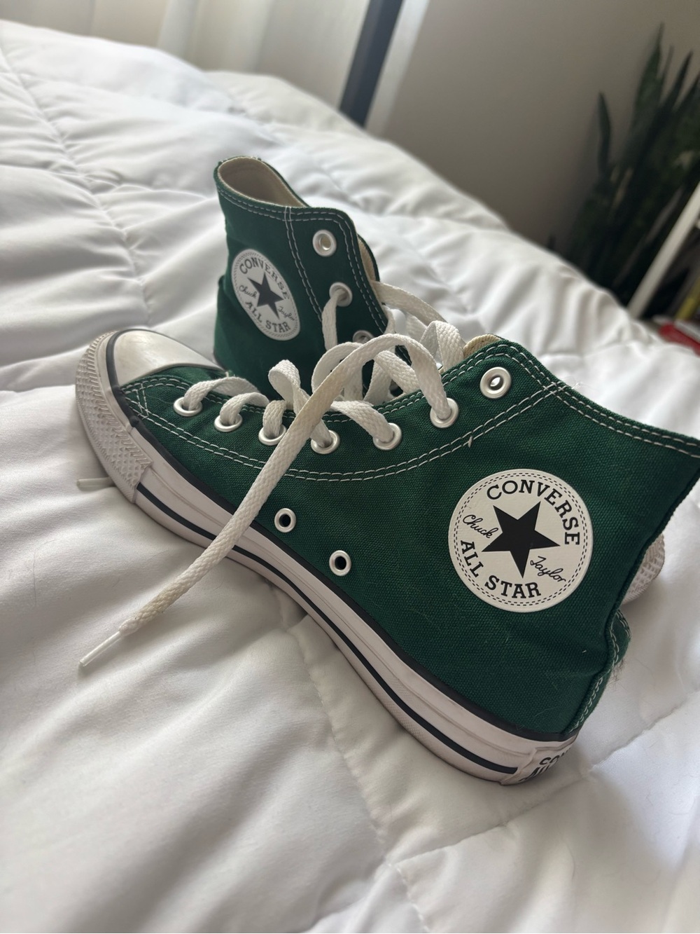 Converse Green High Top All Star Sneakers